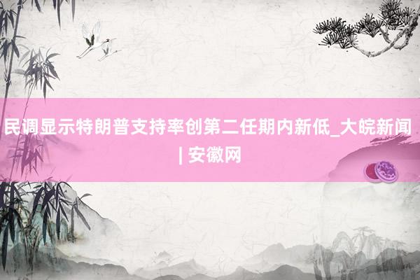 民调显示特朗普支持率创第二任期内新低_大皖新闻 | 安徽网