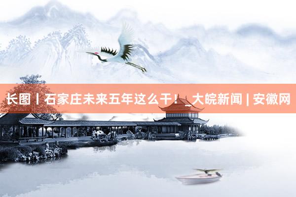 长图丨石家庄未来五年这么干！_大皖新闻 | 安徽网