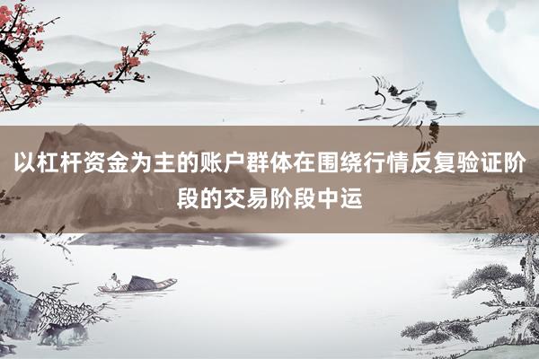 以杠杆资金为主的账户群体在围绕行情反复验证阶段的交易阶段中运