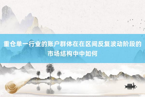 重仓单一行业的账户群体在在区间反复波动阶段的市场结构中中如何