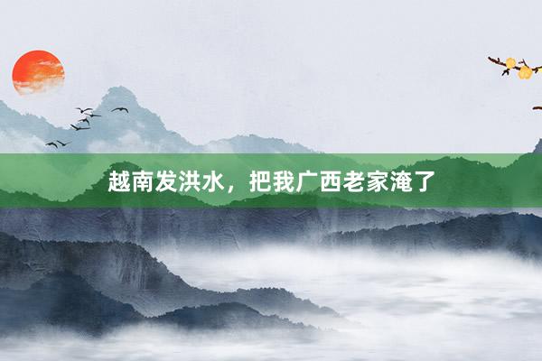 越南发洪水，把我广西老家淹了
