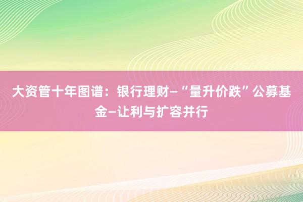 大资管十年图谱：银行理财—“量升价跌”公募基金—让利与扩容并行