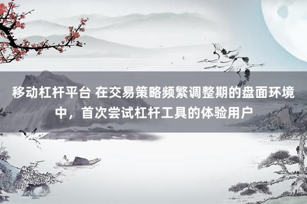 移动杠杆平台 在交易策略频繁调整期的盘面环境中，首次尝试杠杆工具的体验用户