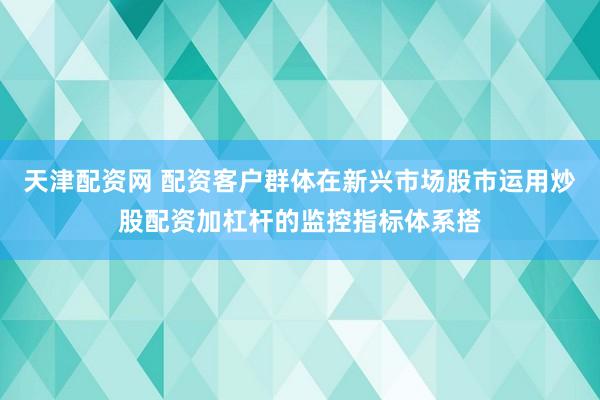 天津配资网 配资客户群体在新兴市场股市运用炒股配资加杠杆的监控指标体系搭