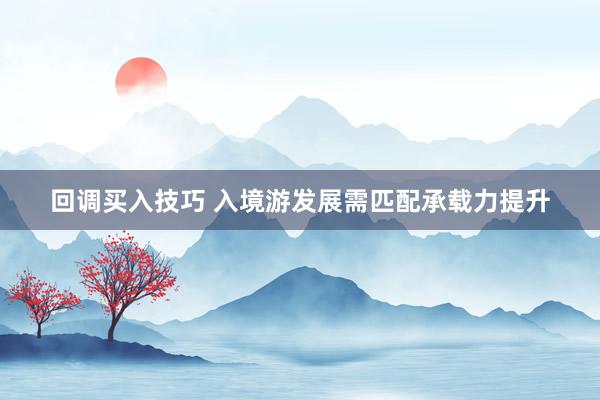 回调买入技巧 入境游发展需匹配承载力提升